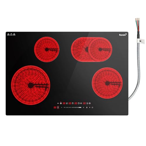 Image of Ranein 30 Inch 4 Burner Electric Cooktop, 7900W, 240V