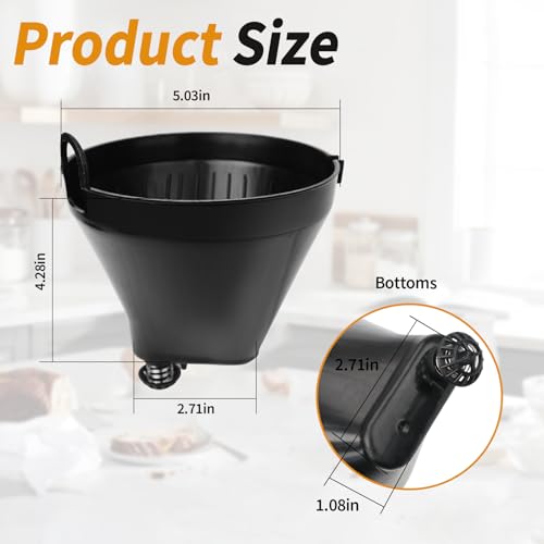 Image of DCC-1200FB Coffee Maker Brew Basket Replacement Filter Basket Holder for Cuisinart Models DCC-1200, DCC-1200BCH,DCC-1200BW,DCC-1200CP,DCC-1200MRP1,and DCC-1200W Replacement Part for Cuisinart