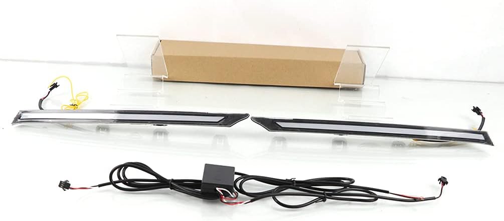 LED Grille lights DRL with Amber Turn Signal Light Fit for 2019 2020 2021 2022 2023 2024 2025 Toyota RAV4 Front Bumper Fog Lamp Driving Light