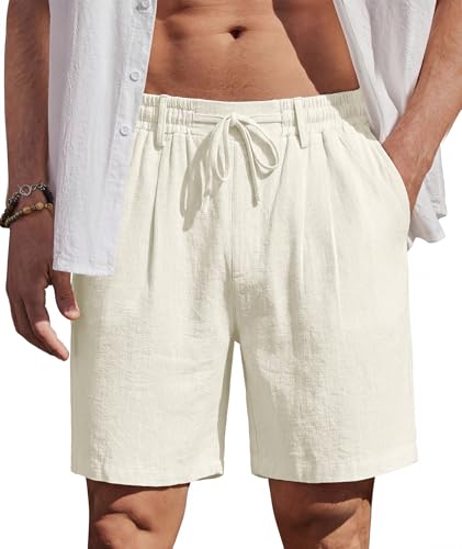 Elainone Herren Leinen Shorts – Leichte Kurze Hose