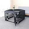 Pet-Playpen-Foldable-Gate-for-Dogs-Heavy-Plastic-Puppy-Exercise-Pen-with-Door-Portable-Indoor-Outdoor-Small-Pets-Fence-Puppies-Folding-Cage-6-Panels-Medium-Animals-House-Supplies Heavy Plastic Puppy Exercise Pen with Door