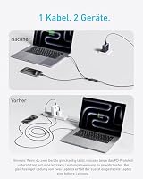 Anker 140W 2-in-1 USB-C Kabel robustes Flecht-Design [1,2m] – Ansicht 2