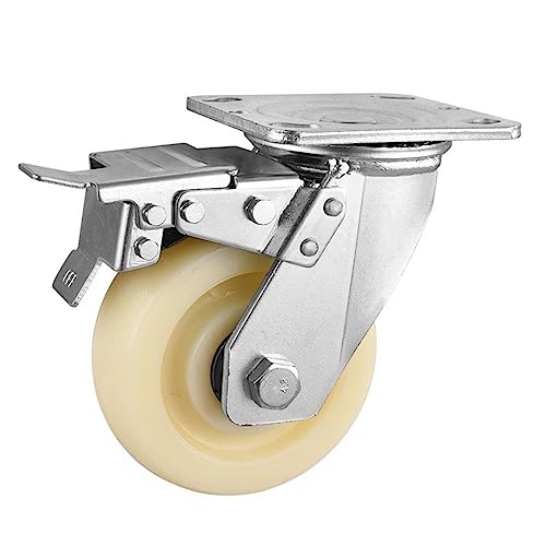Roulette nylon 125mm AVIMYA avec frein charge 250kg pour chariot de manutention