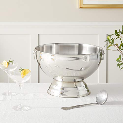 Winco SPB-35 Stainless Steel Punch Bowl with Handles, 3.5-Gallon, Medium - Image 3