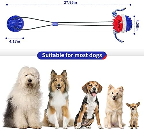 Interactive Dog Toys Aggressive Chewer Suction Cup Tug — bottom and base construction detail