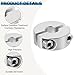 PATIKIL Bore 8mm Double Split Shaft Collar 25mm OD 8mm Thickness, 4 Pack Aluminum Alloy Locking Collar Clamp Style with Set Screw for Machine Tools Industry, Silver