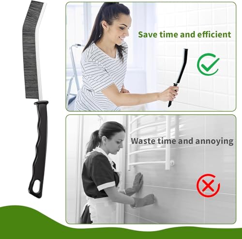 LSLCQW 11Pcs Crevice Cleaning Brush Set, Hard Bristle Cleaning Supplies for Kitchen, Bathroom, Corner, Grout, Sink by LSLCQW - Used condition - Image 8