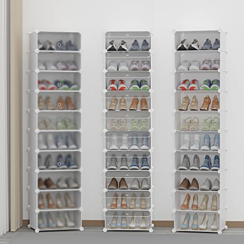 Homidec Shoe Storage, 10-Tier Shoe Rack Organizer For Closet 20 Pair Narrow Shoes Shelf Cabinet For Entryway, Bedroom And Hallway #TOP7