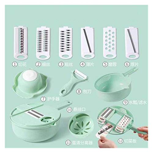 Gemüseschäler Multifunktionale Gemüseschneider Aktenvernichter Slicer Obst Kartoffelschäler Karottenreibe Küchenzubehör Korb Gemüsehobel (Color :