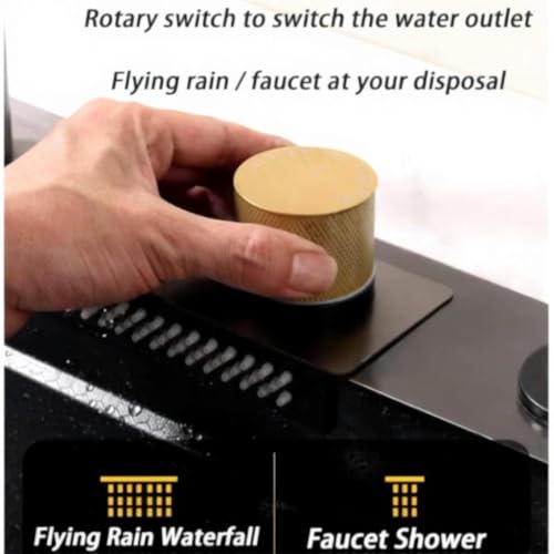Image of Plumbspare Brass Waterfall Sink Replacement Knob, Square Punch Fitting, Brass Finish