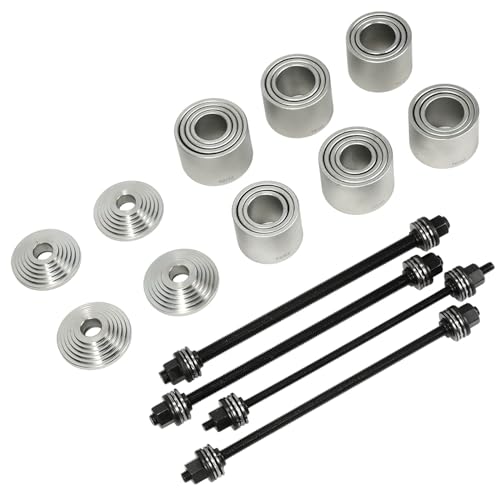 GEARMONSTER 28-TLG Silentlager Satz, Radlager Presse Abzieher Buchsen Werkzeug Druckhülsen Set mit Aufbewahrungskoffer, Abzieher Ausdrücker Montage Demontage für Auto, PKW, LKW