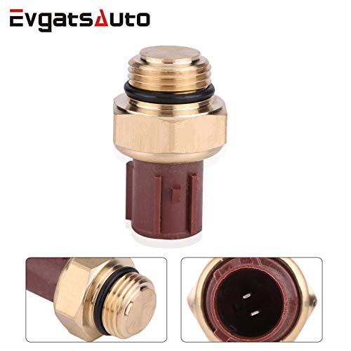 Evgatsauto 37760-P00-003 Coolant Temperature Sensor Switch Radiator Coolant Fan Switch for Honda Accord