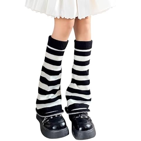 OPUHOHR Y2K Gothic Knitted Leg Warmers Cover