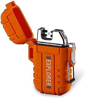 DAYSLIVES Dual Arc Lighter Double Arc Plasma USB Lighter Rechargeable Flameless Waterproof Stormproof