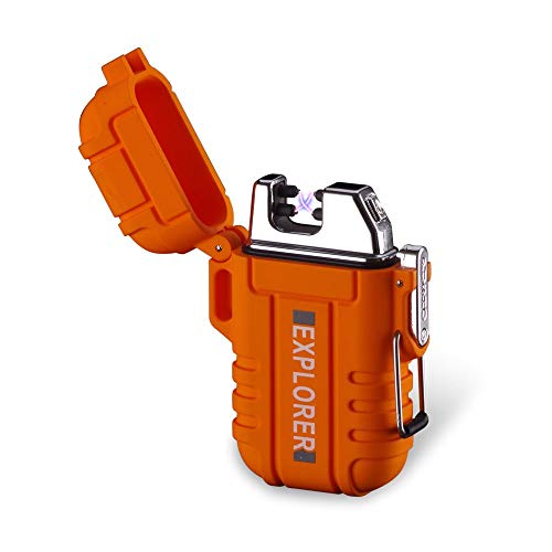 DAYSLIVES Dual Arc Lighter Double Arc Plasma USB Lighter Rechargeable Flameless Waterproof Stormproof