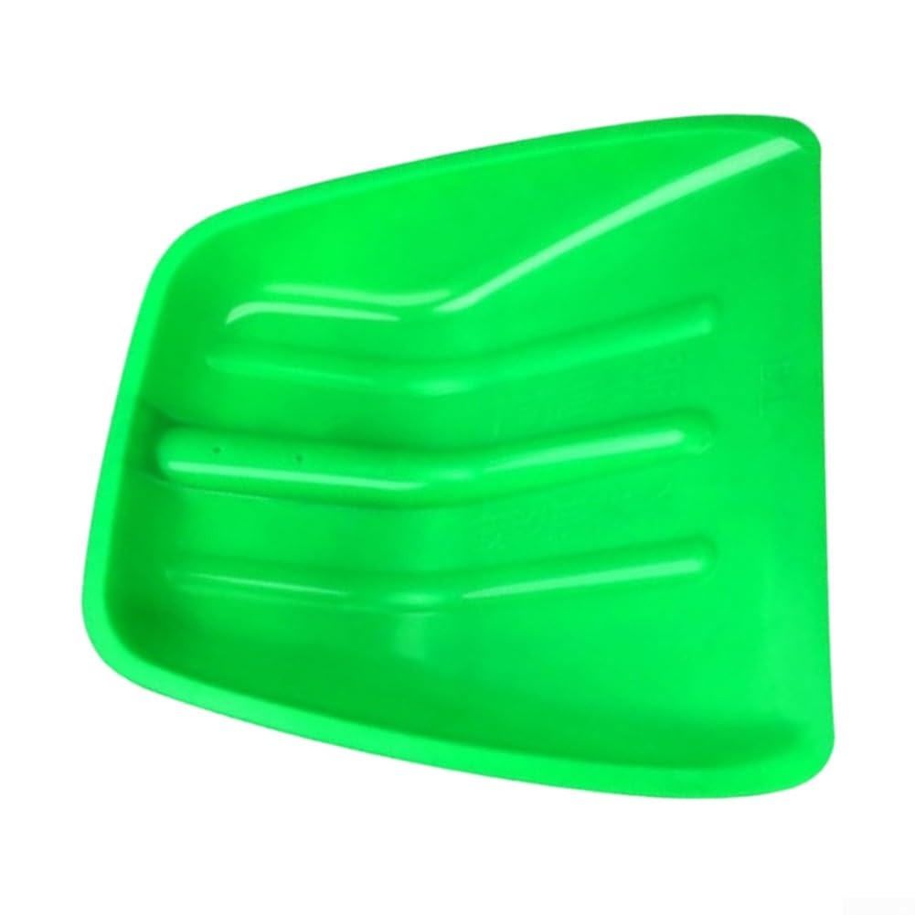 Pala leggera in plastica ispessita per la rimozione di neve e ghiaccio con design sicuro con bordi arrotondati, ideale per vialetti, vicoli, pollame e trasporto del suolo in giardino (verde)