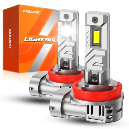 SEALIGHT H11 Light Bulbs, H8/H9 /H16 Bulbs, 30,000LM High Power 8×Brighteness for ATVs & Powersports, 99% Compatibility, 10 Years Lifespan, Plug and Play, Pack of 2