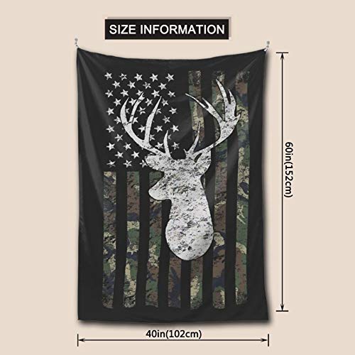 Tapestry Wall Hanging Decorative Arts Wall Tapestry For Living Room, Bedroom, College Dorm, Soft Picnic Backdrop Blanket Deer Camo Camouflage American Flag Hunting Black Tapestry #TOP2