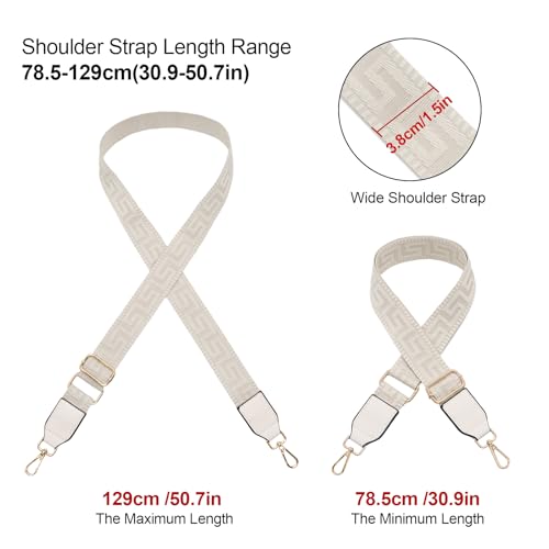 Image of Long Keeper Purse Strap Wide 3.8cm Shoulder Strap Crossbody Bag Strap Replacement Adjustable Guitar Straps for Women Handbags