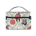 Produktbild Kosmetiktasche Fruit and Drink Cosmetic Bag Travel Makeup Bag Case Large Toiletrie Organizer with Mesh Pocket for Women