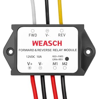 Weasch Forward and Reverse Relay Module, 12V 10A Pre-Wired with LED ...