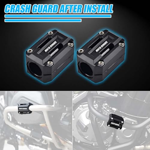 Image of Universal Motorcycle Engine Crash Guard Sliders | Lightweight Plastic Anti-Drop Protector for Crash Guard | Fits Most Motorbike Models (Pack of 2)