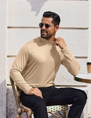 COOFANDY Mens Half Turtleneck T-Shirts Basic Thermal Shirts Casual Sweater - image 4