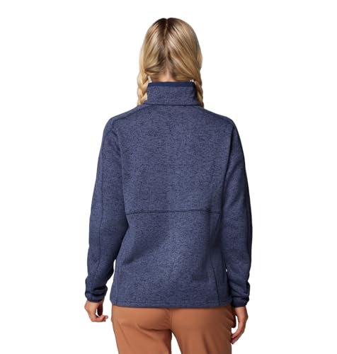 Columbia Women's Sweater Weather Full Zip II, Collegiate Navy/Nocturnal Heather, 2X Plus2