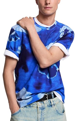 T-Shirt Desigual TS_Flower Tie Homme en coton à motif floral original