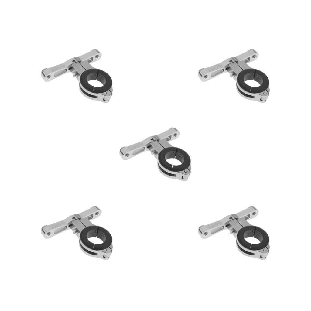 5er-Set Fahrradflaschen-Klemmhalterung für Lenker, Sattelstütze, Grau