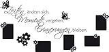 GRAZDesign Wandtattoo Wand-Spruch Zeiten Fotowand selbst gestalten über Familie Momente (118x57cm // 070 schwarz)