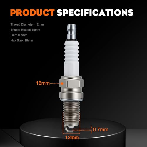 Image of Hipa (Pack of 2) DCPR8E Spark Plugs Compatible with NGK 4339 SeaDoo Marine Boat Jet Skis PWC Stand-up WaveRunner