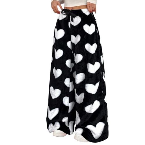 Image of Leopard Pants Women Therian Fuzzy Pajama Pants Y2k Cheetah Pants Grunge High Waisted Fluffy Pants