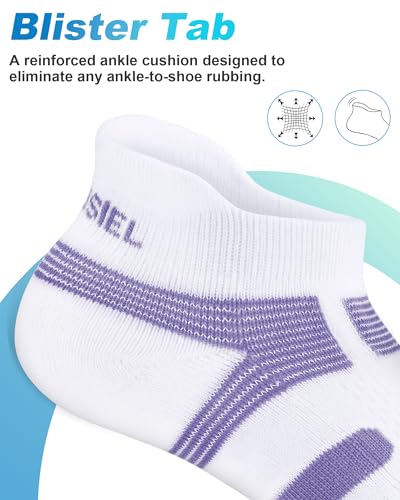 Image of Trusiel Women Ankle Compression Athletic Running Socks No Show Low Cut 5 Pairs
