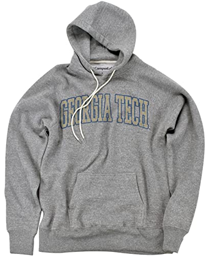 Collegiate Distressed School Name Unisex Adult Slim Fit Pullover Hoodie Collection