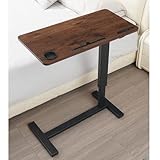 サイドテーブル 昇降 パソコンテーブル 伸張式テーブル ベッドサイドテーブル 簡易デスク コンセント付き ガス圧 省スペース 在宅勤務 テレワーク 昇降式デスク 介護ベッドテーブル 机 ソファテーブル