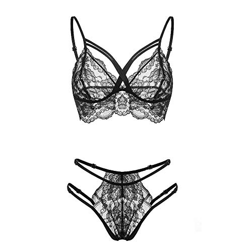 Femmes lingerie transparente dentelle et sous-vêtements de nuit glamour