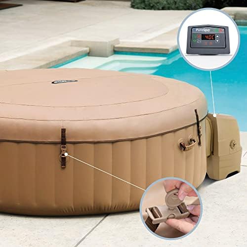Bild 2 - Intex Ø 196 x 71 cm Whirlpool Pure SPA - Bubble Massage, Beige 28426EX