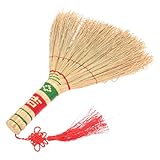 ibasenice Kleiner Handfeger aus Geflochtenem Halm mit Robustem Stiel Manueller Besen für Haushalt und Auto Schonend für Möbel und Fensterbänke Platzsparend und Langlebig für Innenräume und