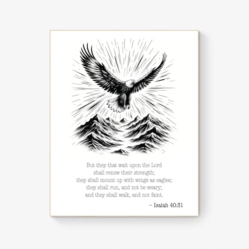 Soar On Wings Like Eagles | Isaiah 40:31 | Bible Verse | Scripture | Christian Art Prints | Doxology | Home Decor | Wall Artwork | Christian Music Art Print (11x14)