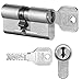 Produktbild EVVA 4KS Doppelzylinder mit 10 Schlüssel, Länge (a/b) 46/31mm (c=77mm) Länge a=46mm mit KZS, Bohr-u. Ziehschutz KZS einseitig, Not-u. Gefahrenfunktion BSZ, modulare Bauweise SYMO