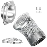 OKSTENCK Magnetic Dryer Vent Coupling Kit - Airtight Seal, Easy Clean Quick Connector, Includes 4" x 2.6ft Duct & 2 Clamps for Secure Installation