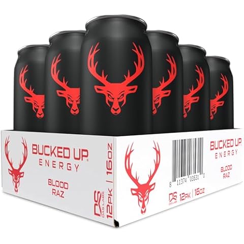 Bucked Up Energy Drink 300mg (Blood Raz) (12 CT) Cover