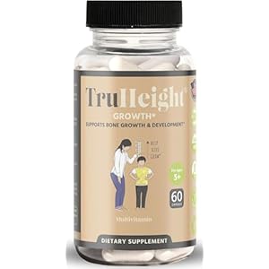 TruHeight Growth Capsules – Natural Growth & Development Supplement for Kids & Teens – Endorsed by Pediatricians – Vitamin D, K, Calcium & Ashwagandha – Bone Strength – Kids Vitamins D3 K2, Ages 5+