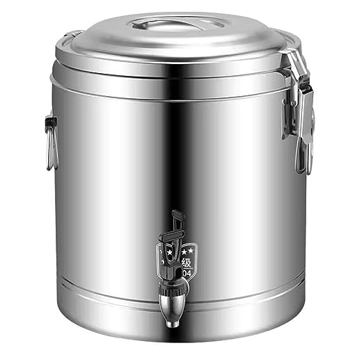 Distributeur de boissons isotherme LYWY en acier inoxydable argenté de 10 L