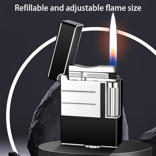 Encendedor de butano recargable con rueda lateral esmerilada 6