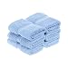 6-Piece Face Towel Set, Premium Long-Staple Cotton, 900 GSM, Light Blue