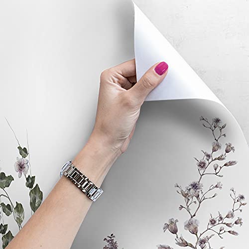 Papier peint intissé fleurs de terrain 208x146cm pour masquer les défauts muraux