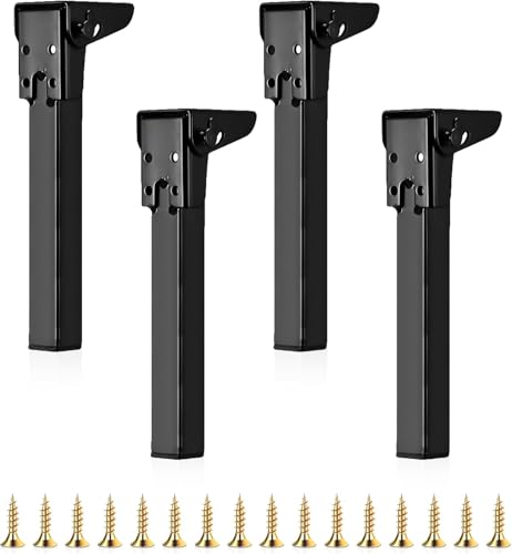 ROTKUSZ 4PCS Patas de Mesa Plegables de Hierro, 70CM Patas de Muebles de Metal, para Mesa de Centro, Cama, Sofá