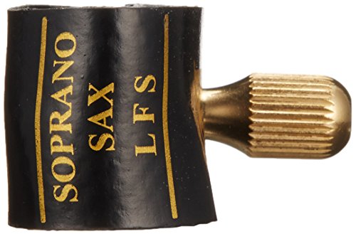 Ligature Flex saxo soprano fixation souple en tissu noir pour bec ébonite